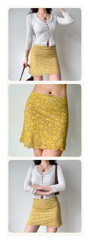 yellow butterfly skirt