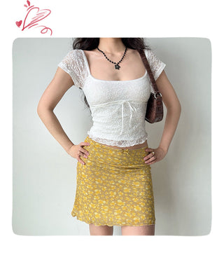yellow butterfly skirt