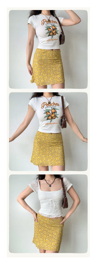 yellow butterfly skirt