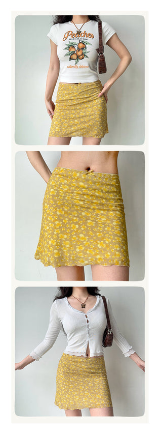 yellow butterfly skirt