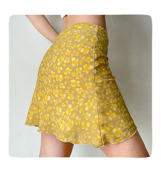 yellow butterfly skirt