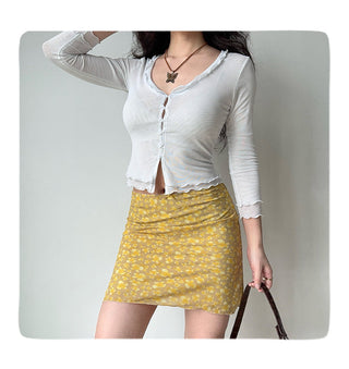 yellow butterfly skirt