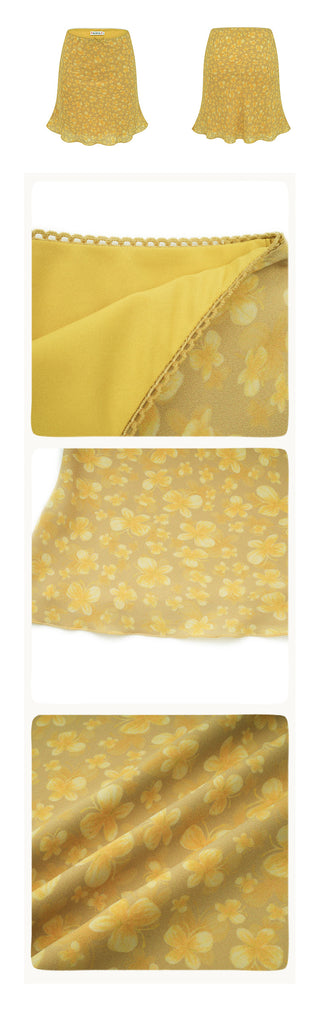 yellow butterfly skirt