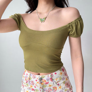 puff U-neck Top