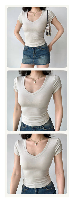 basic V-neck Top