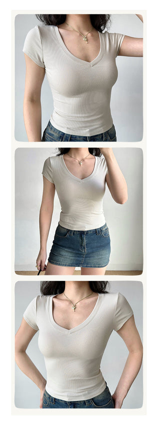 basic V-neck Top