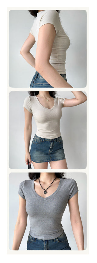 basic V-neck Top