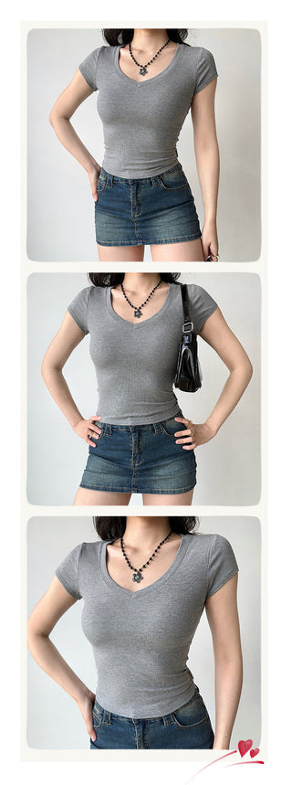 basic V-neck Top