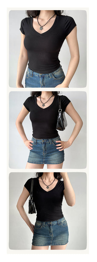 basic V-neck Top