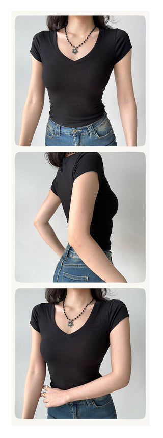 basic V-neck Top