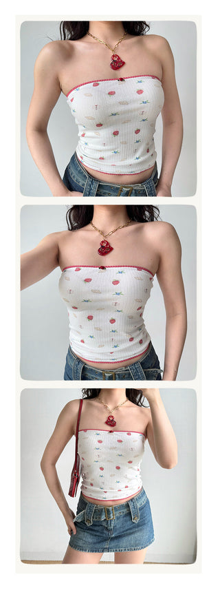 printed tube top