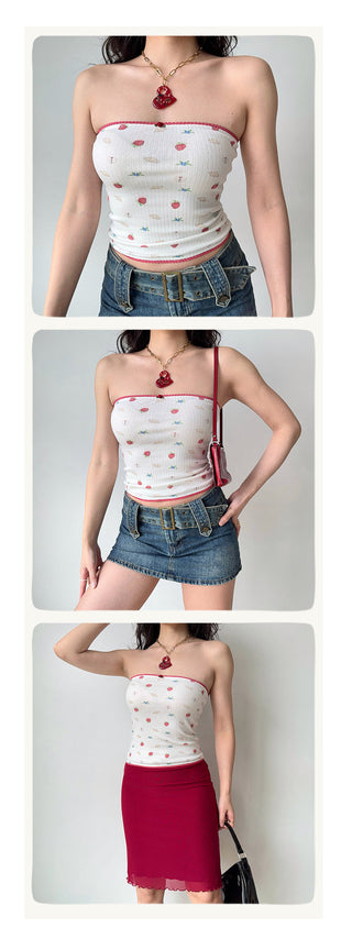 printed tube top