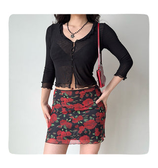 gauzy cardigan set