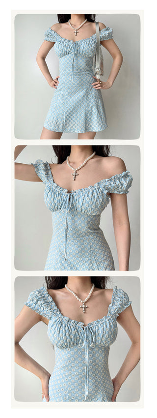 lace puff dress