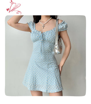 lace puff dress