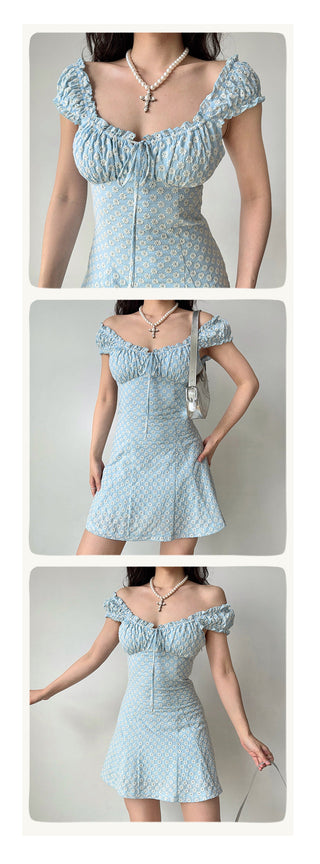 lace puff dress
