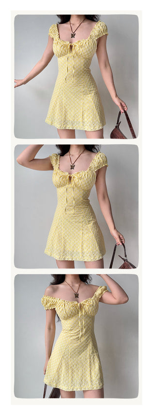 lace puff dress