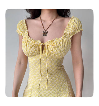 lace puff dress