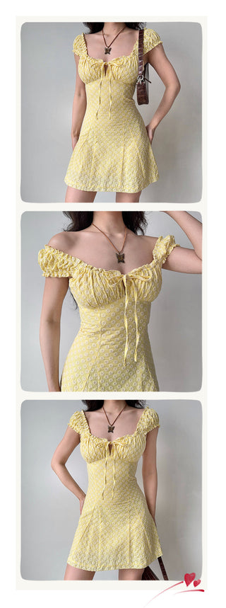 lace puff dress