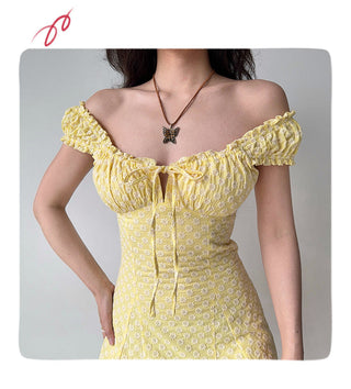 lace puff dress