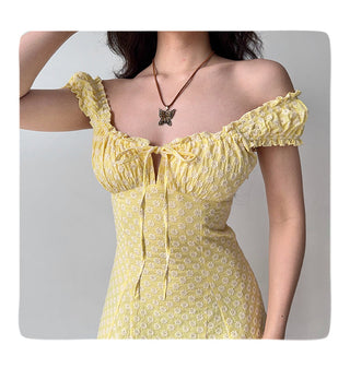 lace puff dress