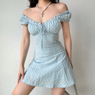 lace puff dress