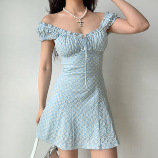 lace puff dress