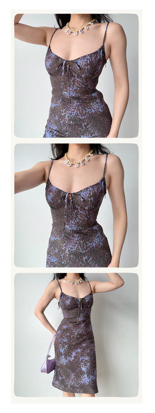 leopard suspender skirt