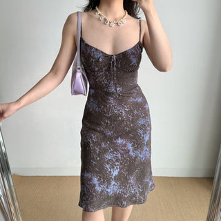 leopard suspender skirt