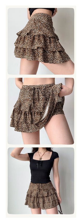 leopard cake skirt