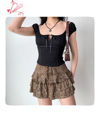 leopard cake skirt