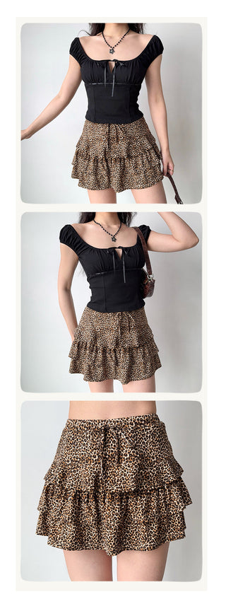 leopard cake skirt