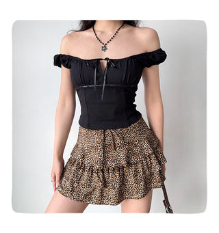 leopard cake skirt