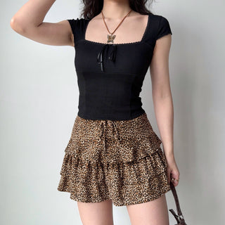 leopard cake skirt