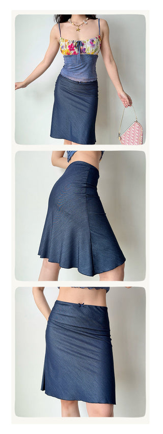 denim fishtail skirt