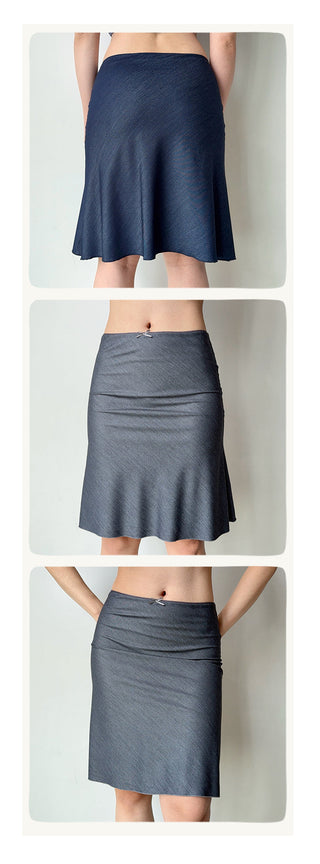 denim fishtail skirt