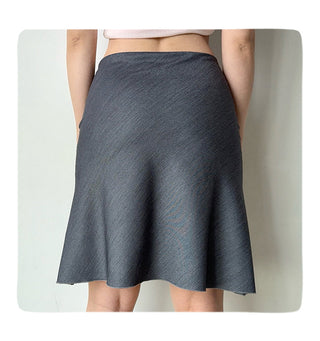 denim fishtail skirt