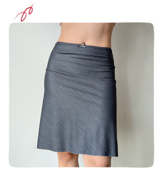 denim fishtail skirt
