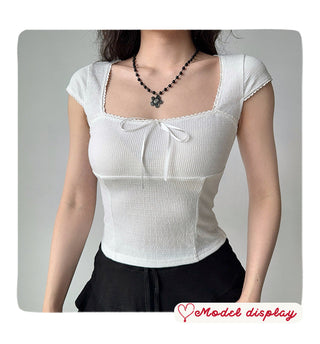 square collar Top