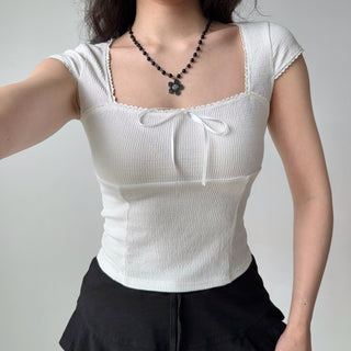 square collar Top