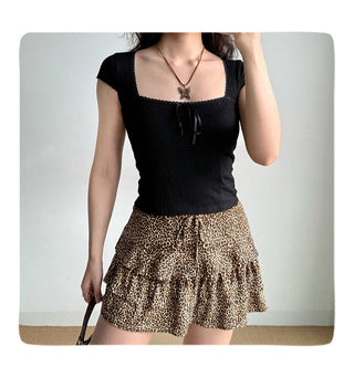 square collar Top