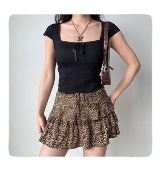 square collar Top