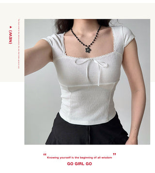 square collar Top