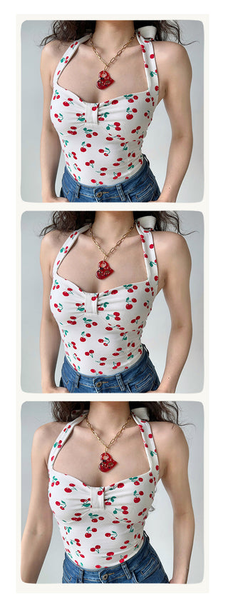 cherry bow Top