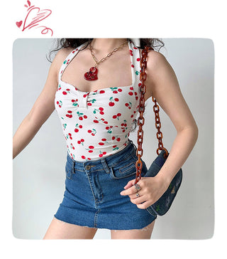 cherry bow Top