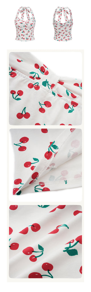 cherry bow Top