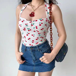 cherry bow Top