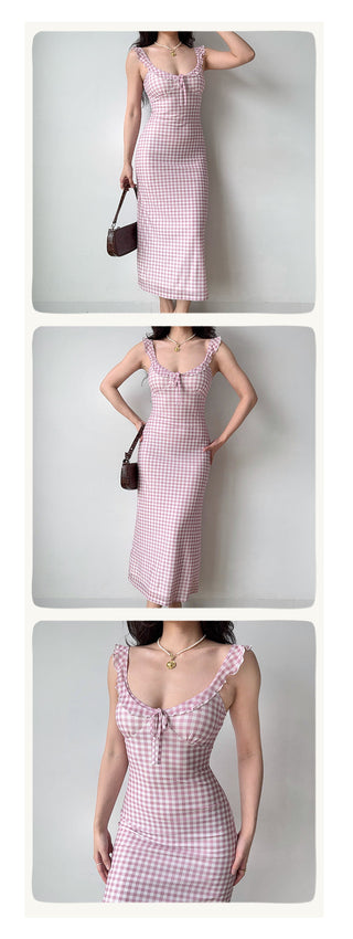 pink suspender dress
