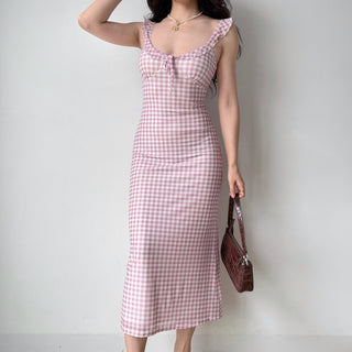 pink suspender dress