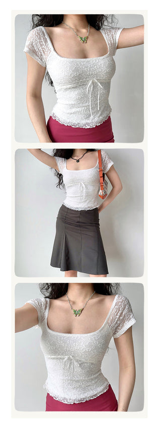 lace square Top
